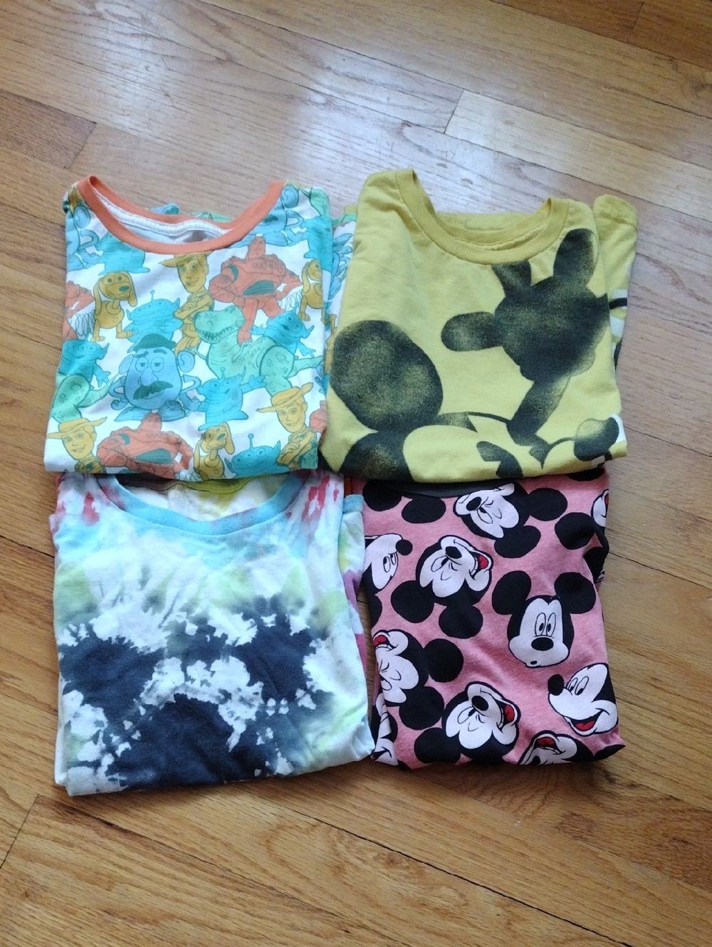 Disney Tees T-shirts Large 10/12 Toy Story Mickey Mouse